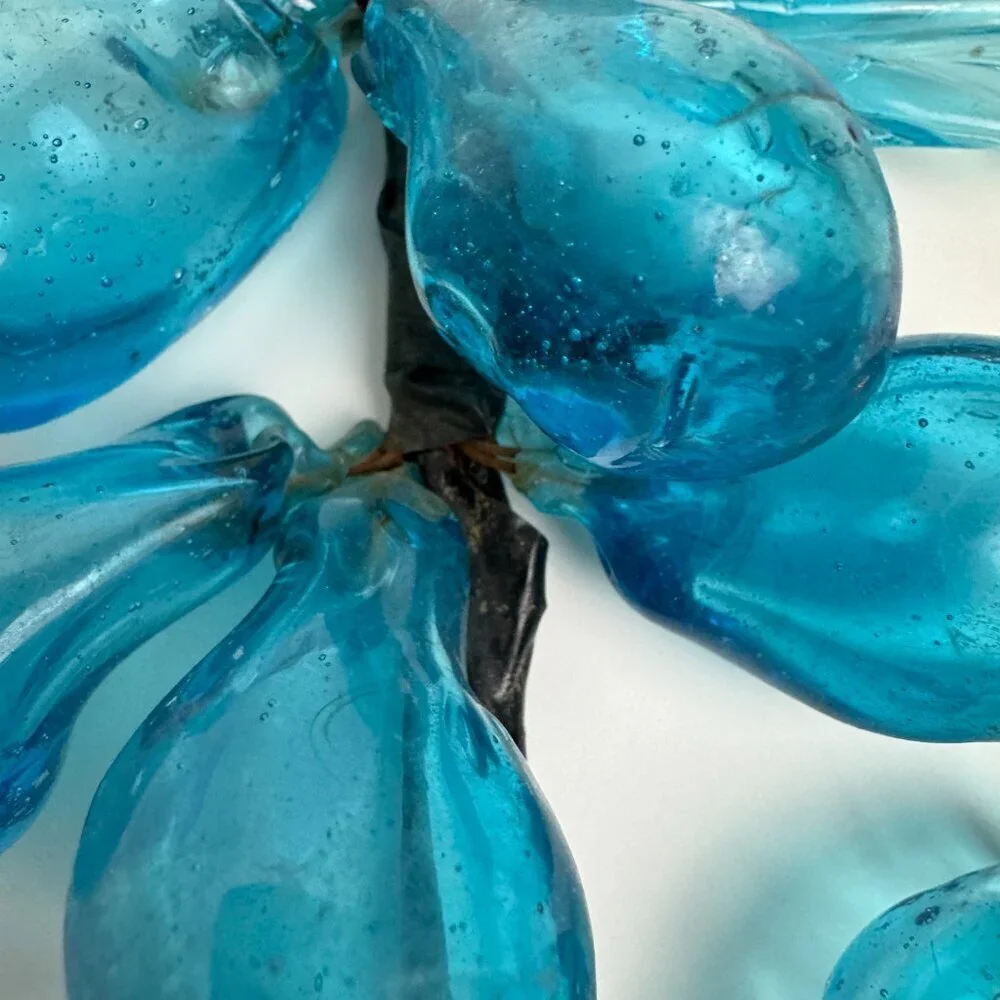 RARE Vintage ART Blue Glass 